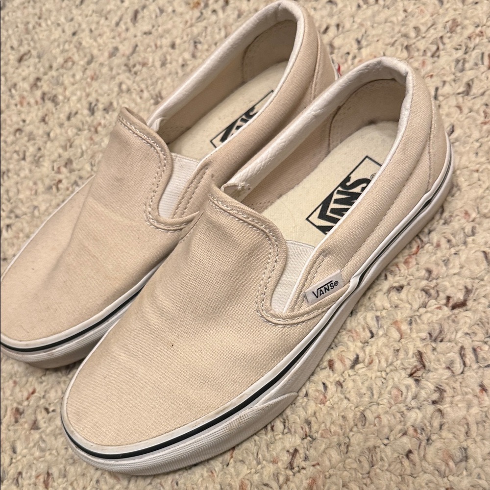 Vans Classic Beige Slip-On Shoes